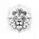 A sheet of scripture from the Bible forming the shape of a lion's face tattoo design idea