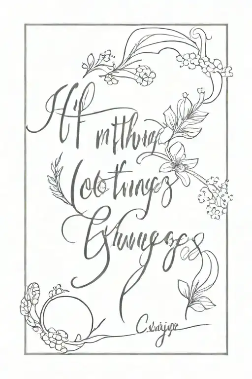 if nothing changes, nothing changes tattoo design idea