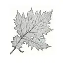oak leaf  tattoo design idea