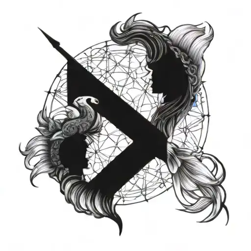 Gemini and Pisces tattoo design idea