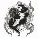 Gemini and Pisces tattoo design idea