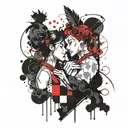 Gemini and Pisces tattoo design idea