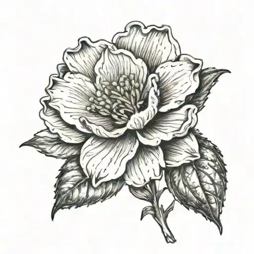 November and July birth flower in remembrance   tattoo design idea