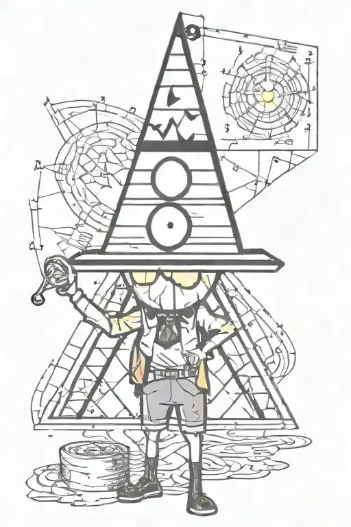 bill cipher Gravity Falls tattoo design idea