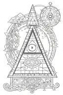 bill cipher Gravity Falls tattoo design idea