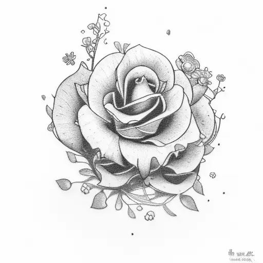 phrase "se impecable con tus palabras " with little flowers in black and white for a forearm  tattoo design idea