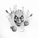 BEETLEJUICE tattoo design idea