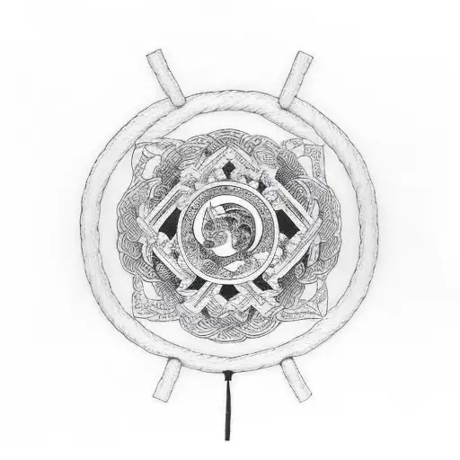 ikigai made of ropes tattoo design idea