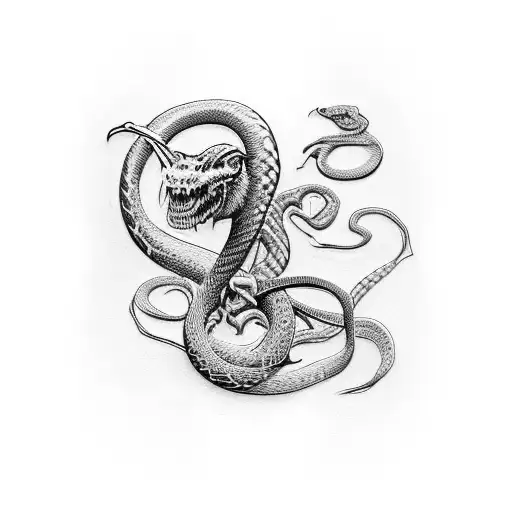  JAMES HETFIELD guitar with a snake wraped around the head of the guitar tattoo design idea