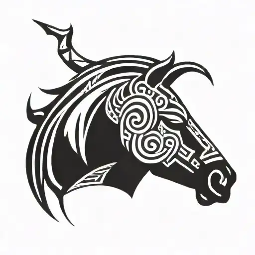 trojan head tattoo design idea