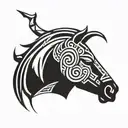trojan head tattoo design idea