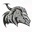 trojan head tattoo design idea