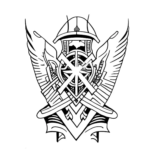 let valor not fail the men of war tattoo design idea
