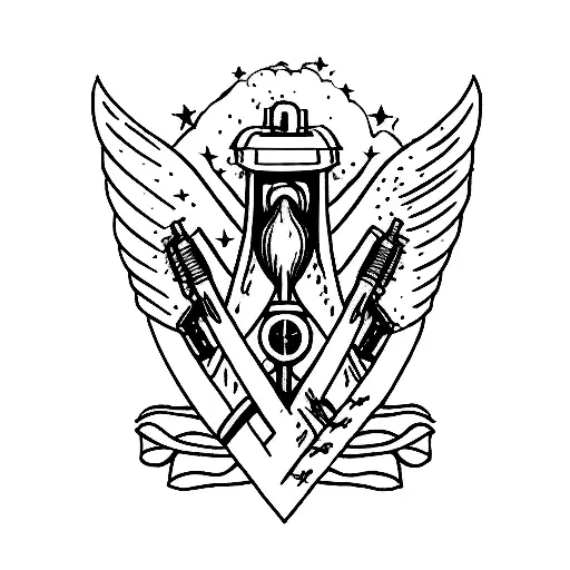 let valor not fail the men of war tattoo design idea