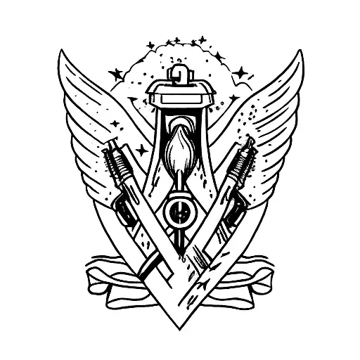 let valor not fail the men of war tattoo design idea