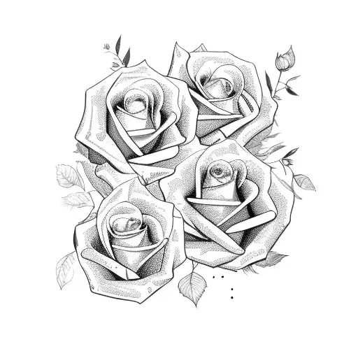 Gemini, roses and a deer tattoo design idea