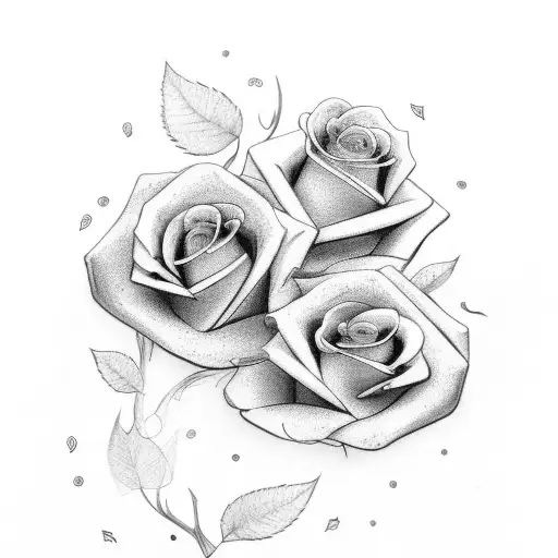 Gemini, roses and a deer tattoo design idea