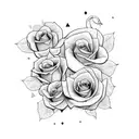 Gemini, roses and a deer tattoo design idea