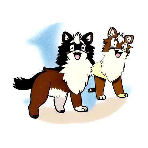 australian shepherd tattoo design idea