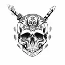 skull and crossbones tattoo design idea