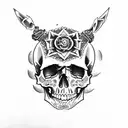 skull and crossbones tattoo design idea