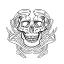 full body skeleton tattoo design idea