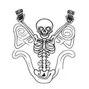 full body skeleton tattoo design idea