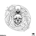 full body skeleton tattoo design idea