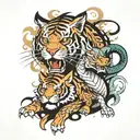 tiger and dragon tattoo design idea