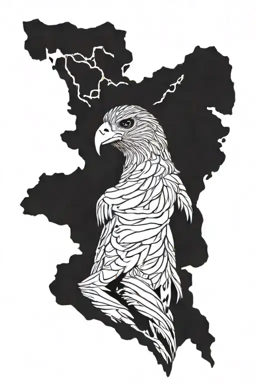 Condor Torres del Paine in the background tattoo design idea