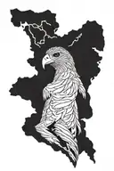 Condor Torres del Paine in the background tattoo design idea