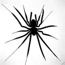spider coming down with one cobweb tattoo design idea