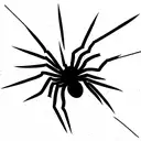 spider coming down with one cobweb tattoo design idea
