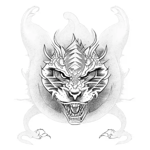 dragon rat tiger dog tattoo design idea