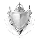 a knight holding a shield  tattoo design idea