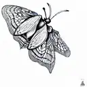 a moth on a leaf tattoo design idea
