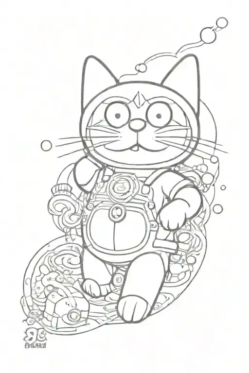 Doraemon tattoo design idea