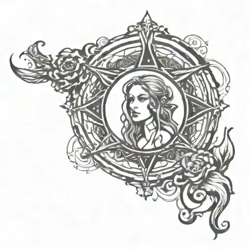 gothic spiritual witchy style tattoo tattoo design idea