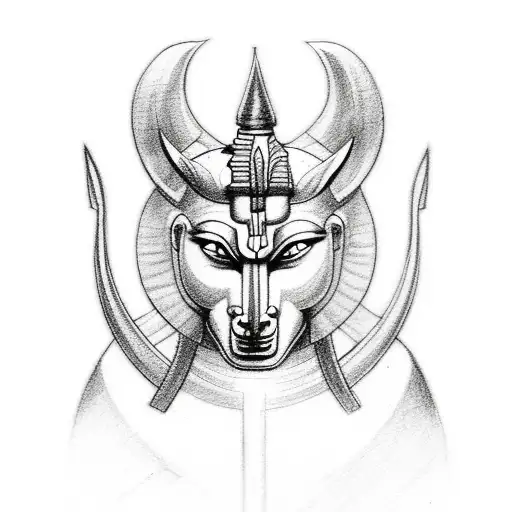 draw a back tattoo with Various Gods, Anubis, Buddha, Thor etc  tattoo design idea