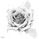 Rose superman tattoo design idea