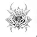 Rose superman tattoo design idea