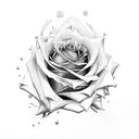 Rose superman tattoo design idea