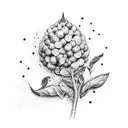 basil and peppercorn plant tattoo design idea