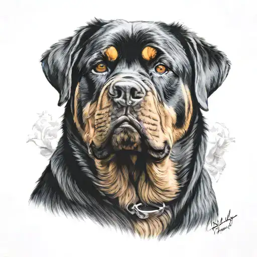 Rottweiler tattoo design idea