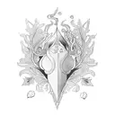 Ivy leaf Pisces  tattoo design idea