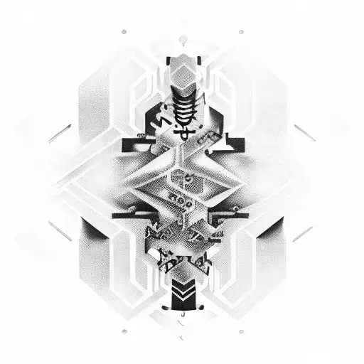 Create a tattoo inspired by the ideas and symbols of artificial intelligence (AI) and advanced technology. The tattoo sh tattoo design idea
