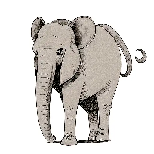 Elephant tattoo design idea