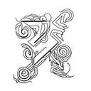 letters J and P tattoo design idea