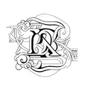 letters J and P tattoo design idea