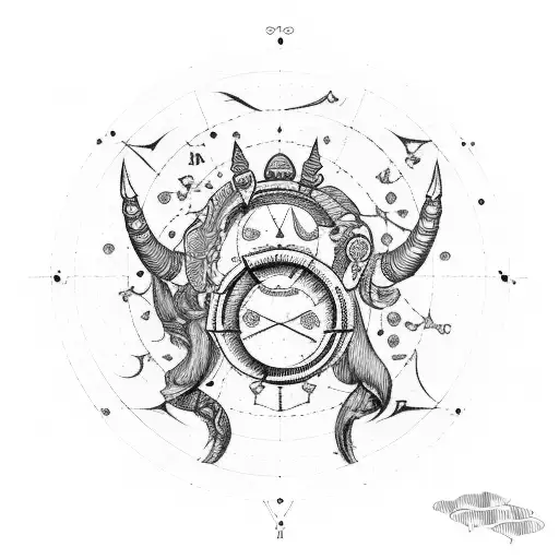 zodiac libra, zodiac Taurus, zodiac Capricorn tattoo design idea